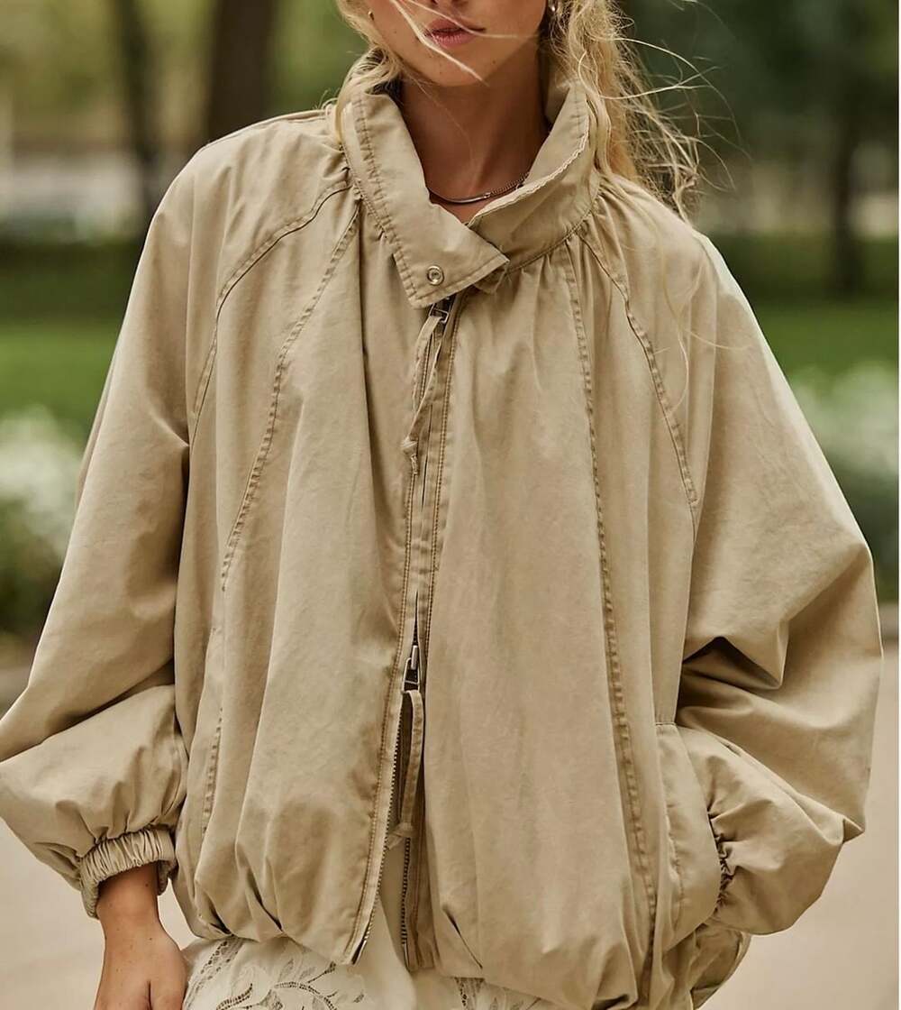 Free People Chelsea Funnel Neck Jacket size Small